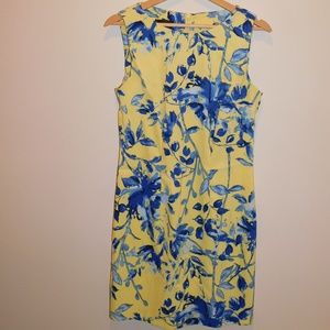 Alyx Yellow & Blue Floral Sheath Dress